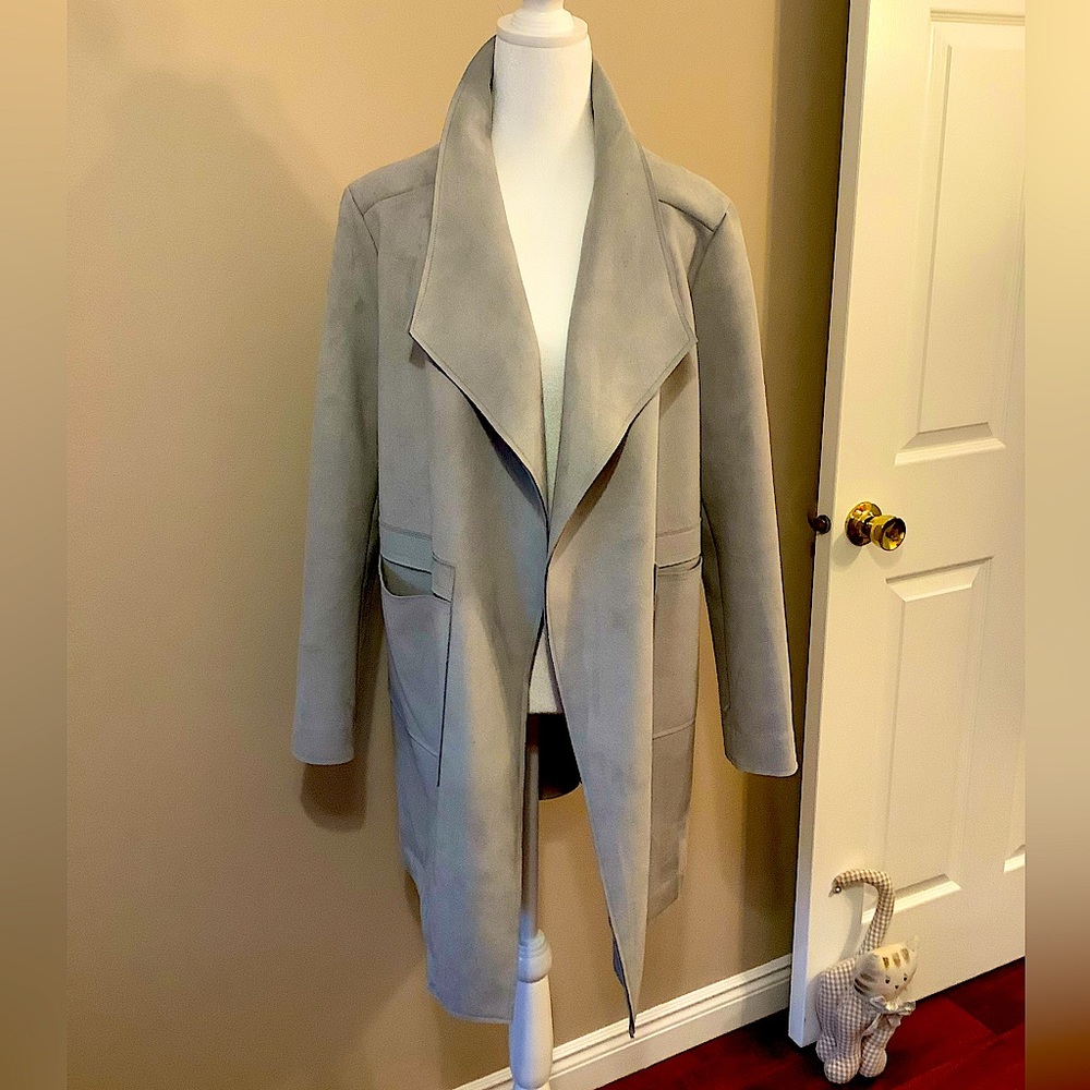 HYFVE Light Gray Long Blazer Coat